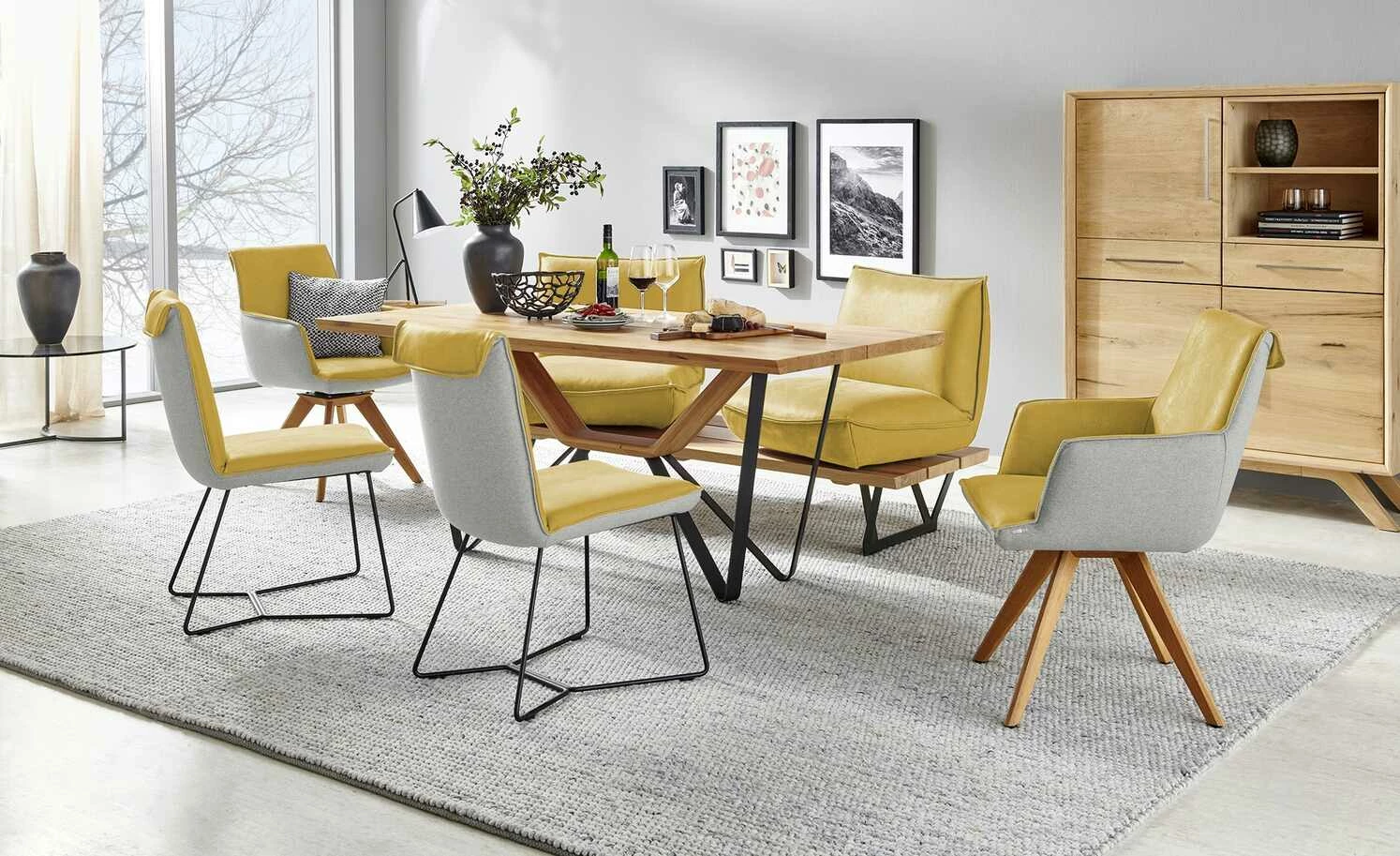 KOINOR Kufenstuhl Leder Schwof KOINOR Kufenstuhl Leder Schwof | Safran (Gelb) / Hellgrau -Stühle Verkäufe 2022 15302510 8 202109101235