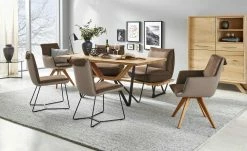 KOINOR Armlehnstuhl Leder Schwof | Muskat (Braun) / Braun Ja