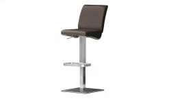 Barstuhl Vittoria | Braun eckig mit glattem Sitz