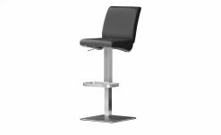 Barstuhl Vittoria | Schwarz eckig mit glattem Sitz