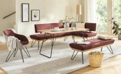 KOINOR Armlehnstuhl Dining System 4 | Chilli (Rot) / Beige / Kontrastnaht Beige