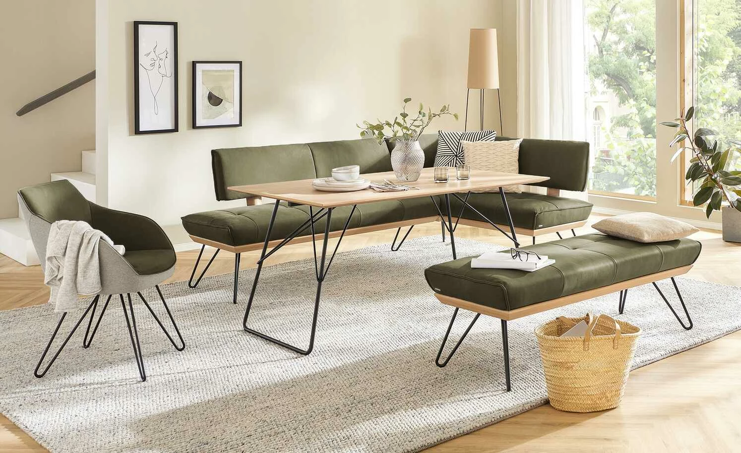 KOINOR Armlehnstuhl Dining System 4 KOINOR Armlehnstuhl Dining System 4 | Verde (Dunkelgrün) / Beige / Kontrastnaht Beige -Stühle Verkäufe 2022 15303134 12 202111251235