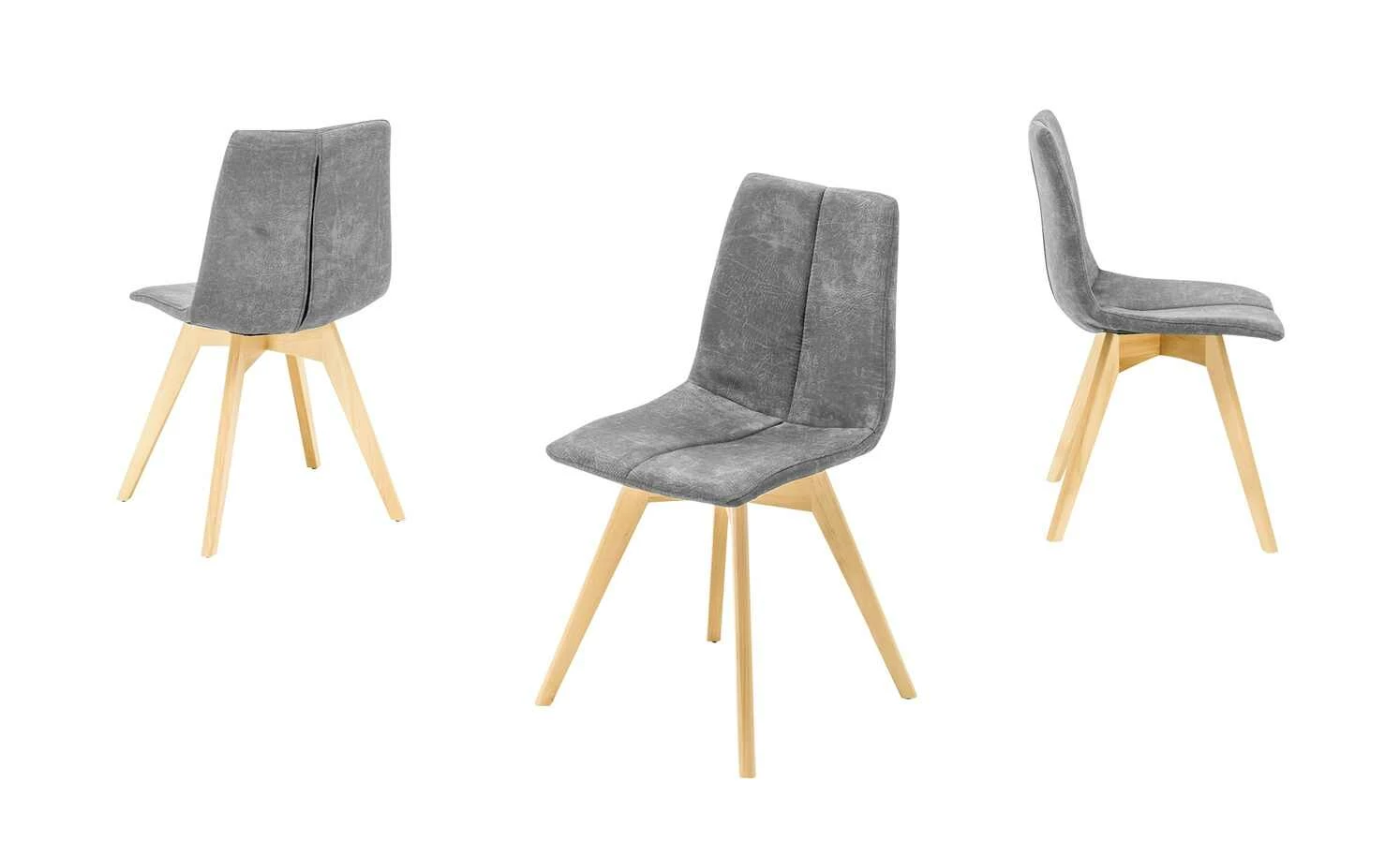 Woodford Polsterstuhl, 2er-Set Marven Woodford Polsterstuhl, 2er-Set Marven | Grau Buche natur -Stühle Verkäufe 2022 15303814 5 202203181234