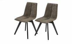 Woodford Polsterstuhl, 2er-Set Marven | Braun Buche kolonial