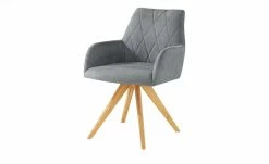 Woodford Polsterstuhl mit Armlehne Bristol | Grau Eiche Ja