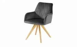 Woodford Polsterstuhl mit Armlehne Bristol | Grau Eiche Ja