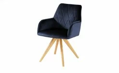 Woodford Polsterstuhl mit Armlehne Bristol | Blau Eiche Ja