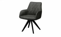 Woodford Polsterstuhl mit Armlehne Bristol | Grau (Dunkelgrau) Schwarz Ja
