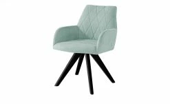 Woodford Polsterstuhl mit Armlehne Bristol | Türkis Schwarz Ja