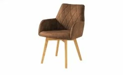 Woodford Polsterstuhl mit Armlehne Bristol | Cognac (Braun) Eiche