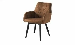 Woodford Polsterstuhl mit Armlehne Bristol | Cognac (Braun) Schwarz