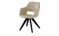 Woodford Polsterstuhl mit Armlehne Berlin | Sand (Beige) Schwarz Ja