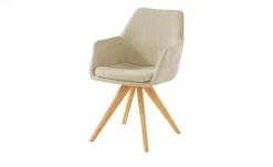 Woodford Polsterstuhl mit Armlehne Helsinki | Creme Ja Eiche