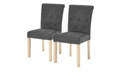 Woodford 2er Set Polsterstuhl Messena | Anthrazit Eiche Sonoma