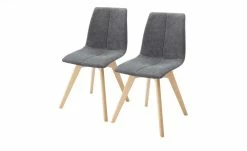 Woodford 2er Set Polsterstuhl Marven | Anthrazit Buche natur