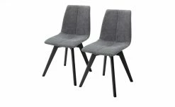Woodford 2er Set Polsterstuhl Marven | Anthrazit Schwarz