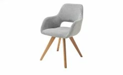 Woodford Polsterstuhl Lucina | Hellgrau Wildeiche Nein