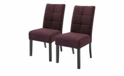 Woodford 2er Set Polsterstuhl Renaldo | Bordeaux Buche Schwarz