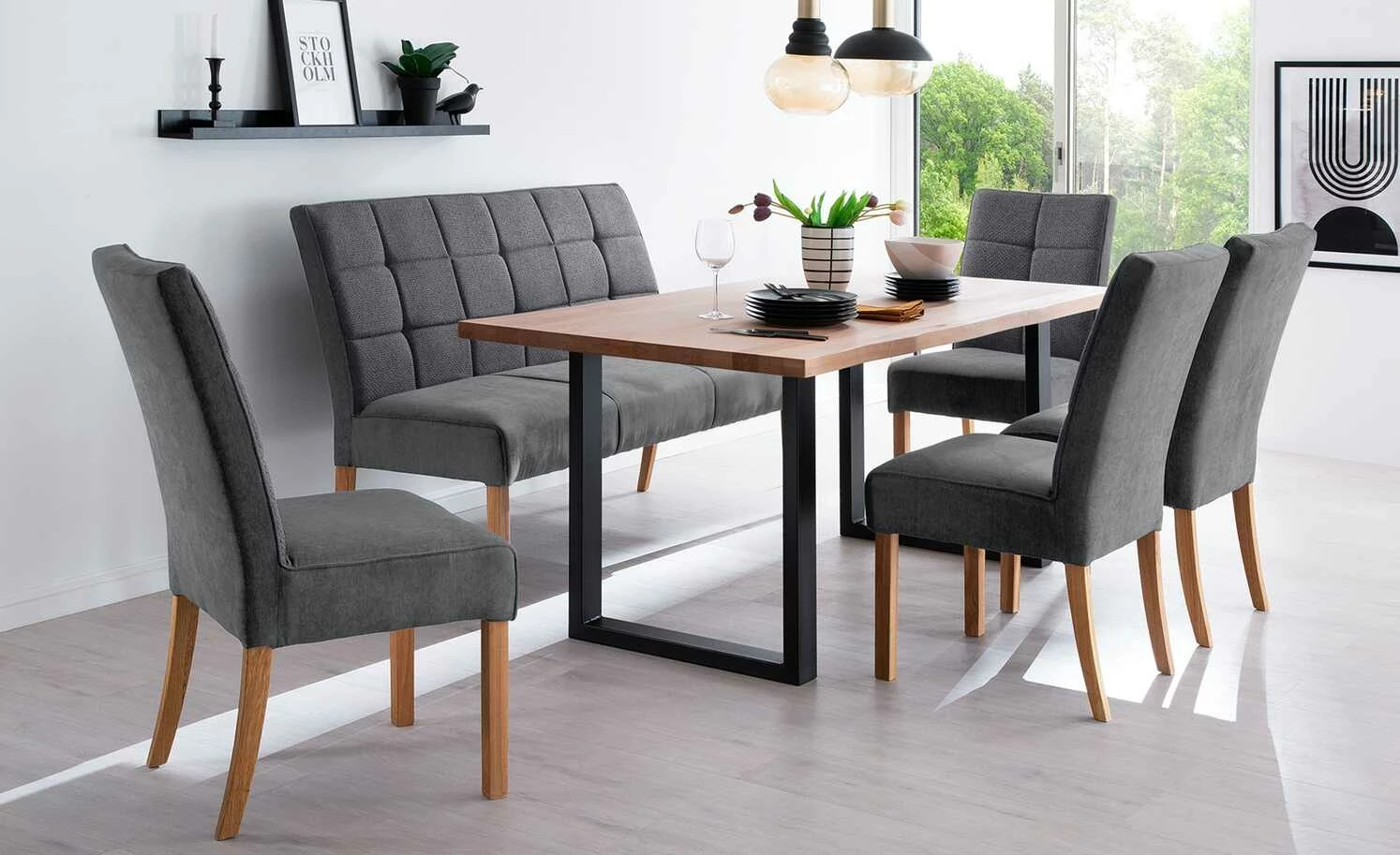 Woodford 2er Set Polsterstuhl Renaldo Woodford 2er Set Polsterstuhl Renaldo | Anthrazit Eiche geölt -Stühle Verkäufe 2022 15304502 1 202112161238