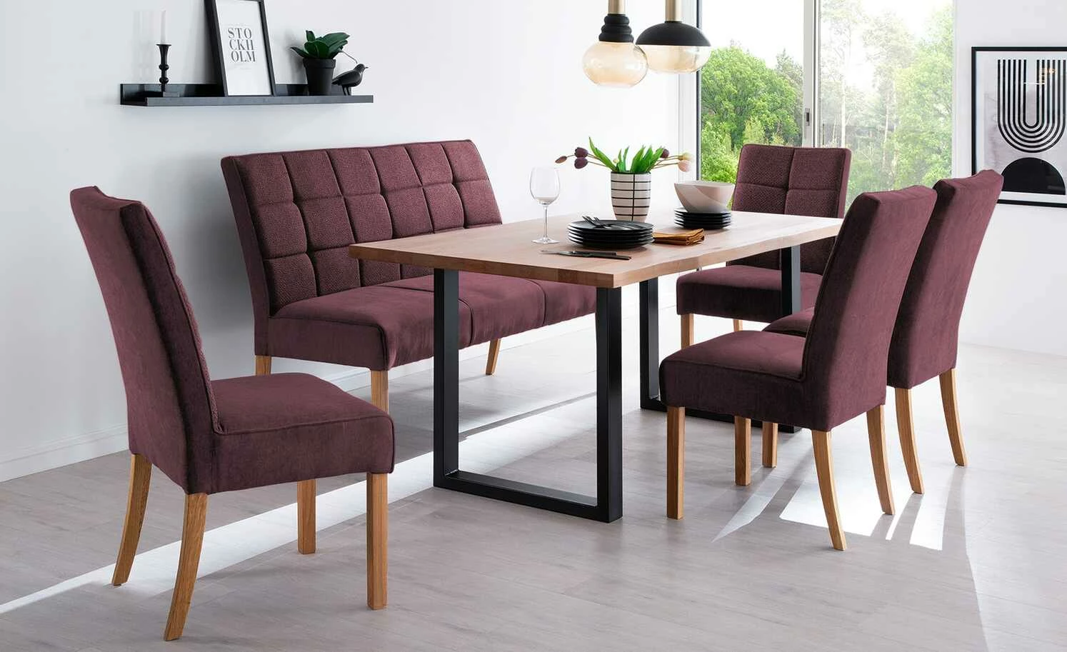 Woodford 2er Set Polsterstuhl Renaldo Woodford 2er Set Polsterstuhl Renaldo | Bordeaux Eiche geölt -Stühle Verkäufe 2022 15304505 3 202112161238