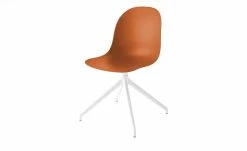 Connubia Schalenstuhl Academy | Safran (Orange) 180 Grad drehbar mit Rückstellfunktion Schneeweiß