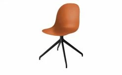 Connubia Schalenstuhl Academy | Safran (Orange) 180 Grad drehbar mit Rückstellfunktion Schwarz