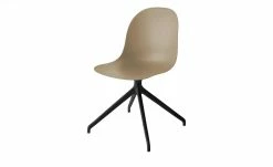 Connubia Schalenstuhl Academy | Haselnussbraun 180 Grad drehbar mit Rückstellfunktion Schwarz