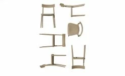 Connubia Stuhl stapelbar Argo | Haselnussbraun (Hellbraun)