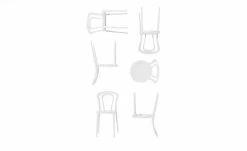 Connubia Stuhl stapelbar Caffe | Schneeweiß