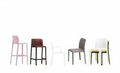 Connubia Barhocker stapelbar Bayo | Rot Oxid (Bordeaux) ca. 65 cm