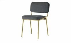 Connubia Polsterstuhl Sixty | Grau / messingfarben