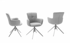 Polsterstuhl drehbar Curo | Grau Edelstahl -Stühle Verkäufe 2022 15305290 4 202201202233