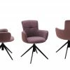 Polsterstuhl drehbar Curo | Merlot (Weinrot) Schwarz