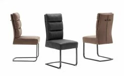 Polsterschwingstuhl Finley | Grau Schwarz