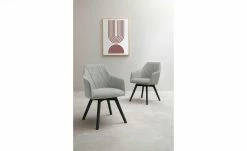 Dine + Mine Polsterstuhl Xalapa | Lichtgrau Schwarz Nein