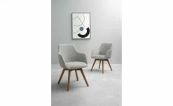 Dine + Mine Polsterstuhl Corby | Lichtgrau Wildeiche Nein