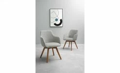 Dine + Mine Polsterstuhl Corby | Lichtgrau Akaziefarbig Nein