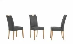 Woodford Polsterstuhl mit Griff Gabi 4 | Anthrazit Eiche