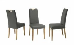 Woodford Polsterstuhl mit Griff Gabi 4 | Fango (Grau) Eiche