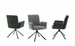 Polsterstuhl drehbar Lodis | Grau Schwarz