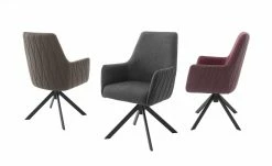 Polsterstuhl drehbar Garos | Merlot (Weinrot)