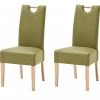 Woodford Polsterstuhl, 2er-Set Mable | Kiwi (Grün) Buche