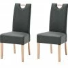 Woodford Polsterstuhl, 2er-Set Mable | Anthrazit Buche
