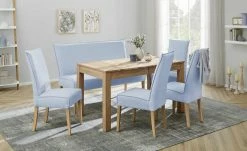 Woodford Polsterstuhl Gerda | Hellblau Eiche