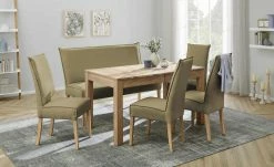 Woodford Polsterstuhl Gerda | Khaki (Grün) Eiche