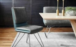 KOINOR Polsterstuhl Cocoon | Iron (Anthrazit) / Blau Nein